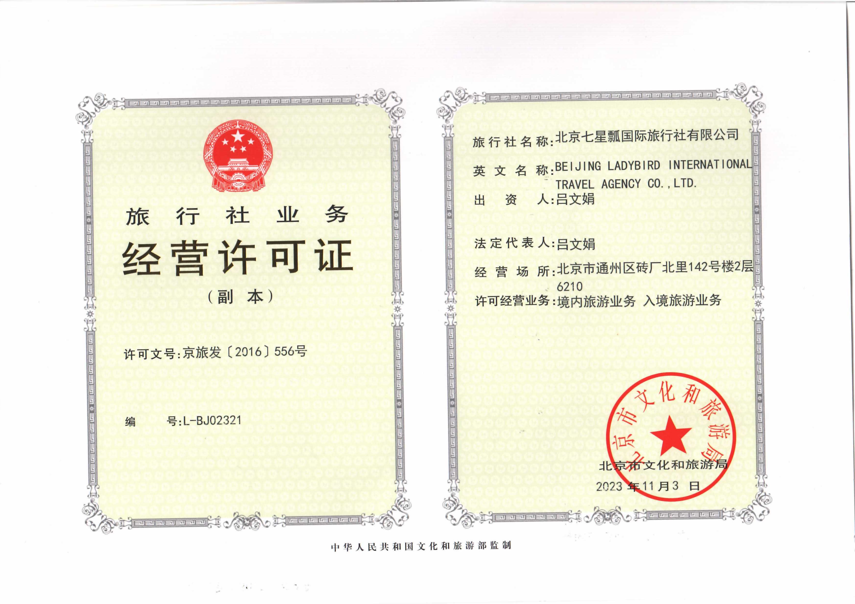 Travel Agency Business License